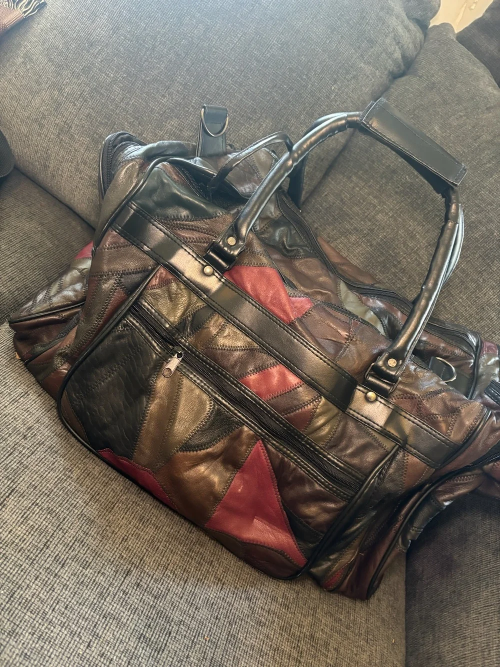 1 NWT Brown/ 1 NWOT Black Leather Weekender Duffel Bag - Genuine Leather